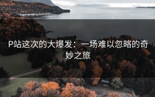 P站这次的大爆发：一场难以忽略的奇妙之旅