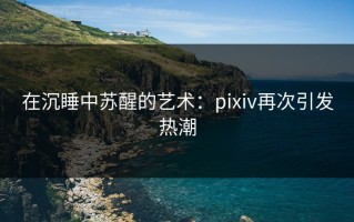 在沉睡中苏醒的艺术：pixiv再次引发热潮
