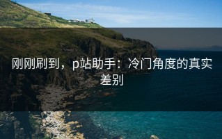 刚刚刷到，p站助手：冷门角度的真实差别