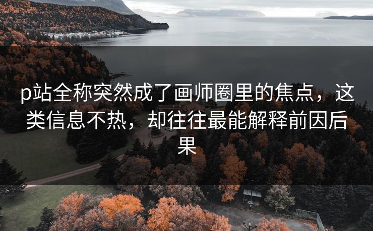 p站全称突然成了画师圈里的焦点，这类信息不热，却往往最能解释前因后果-第1张图片-p站助手导航站 | p站搬运工视频库