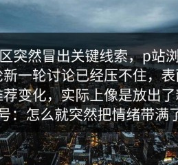 评论区突然冒出关键线索，p站浏览器这轮新一轮讨论已经压不住，表面只是推荐变化，实际上像是放出了新信号：怎么就突然把情绪带满了